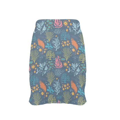 Seaweed Print Design LKS304 17" Golf & Pickleball Skort with Pockets