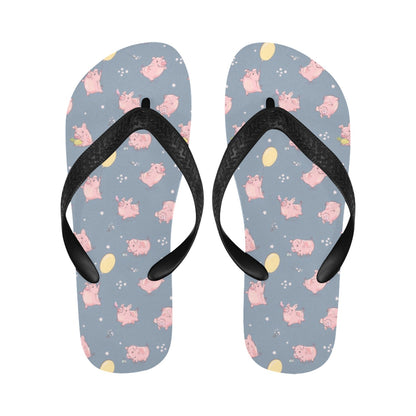 Pig Print Design LKS405 Flip Flops