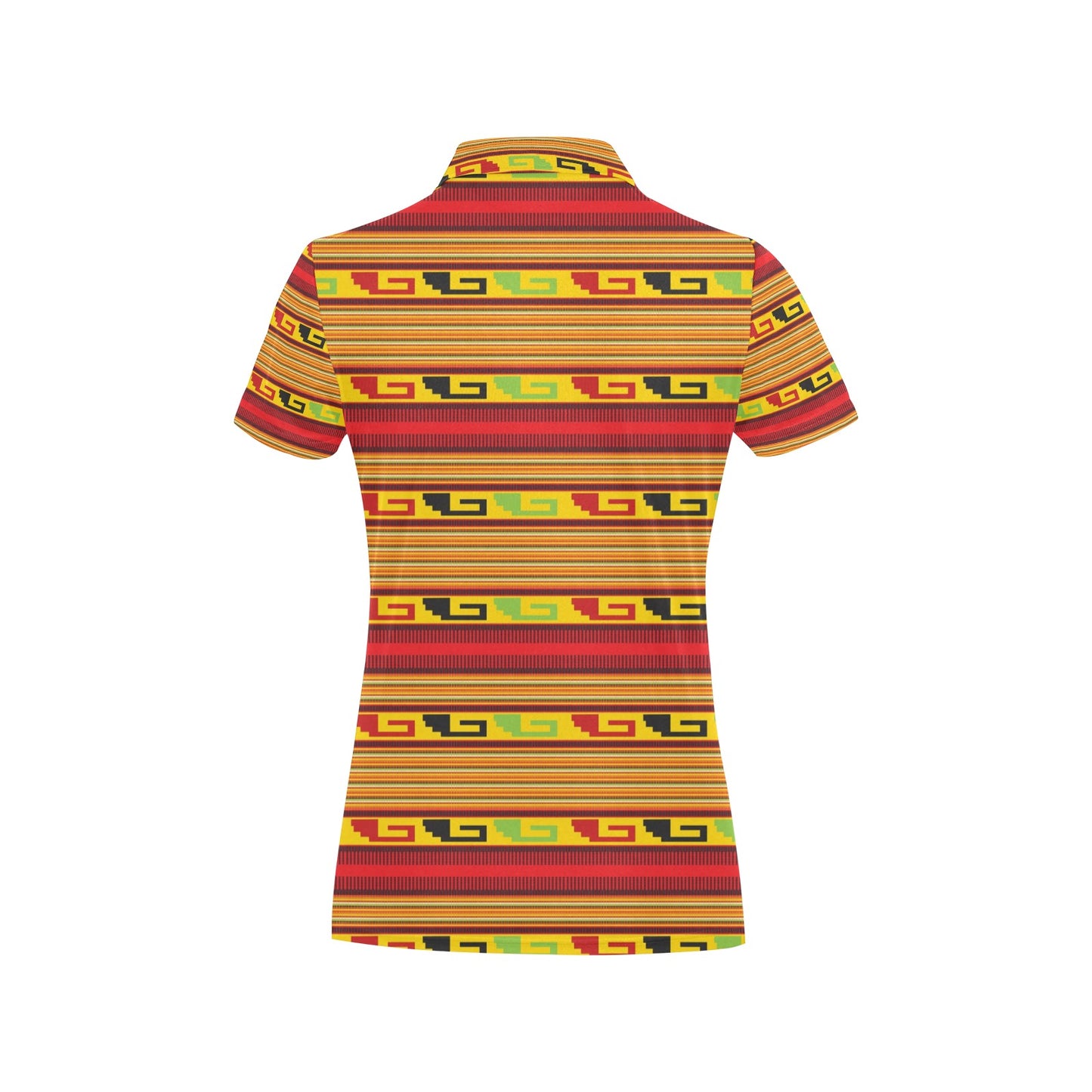 Mexican Blanket Ornament Print Pattern Women's Polo Shirt