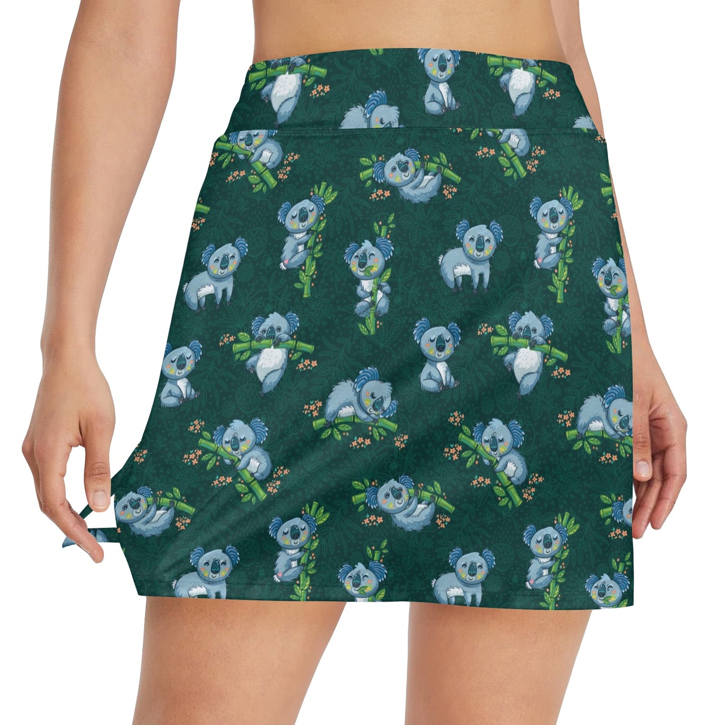 Koala Blue Design Print 17" Golf & Pickleball Skort with Pockets