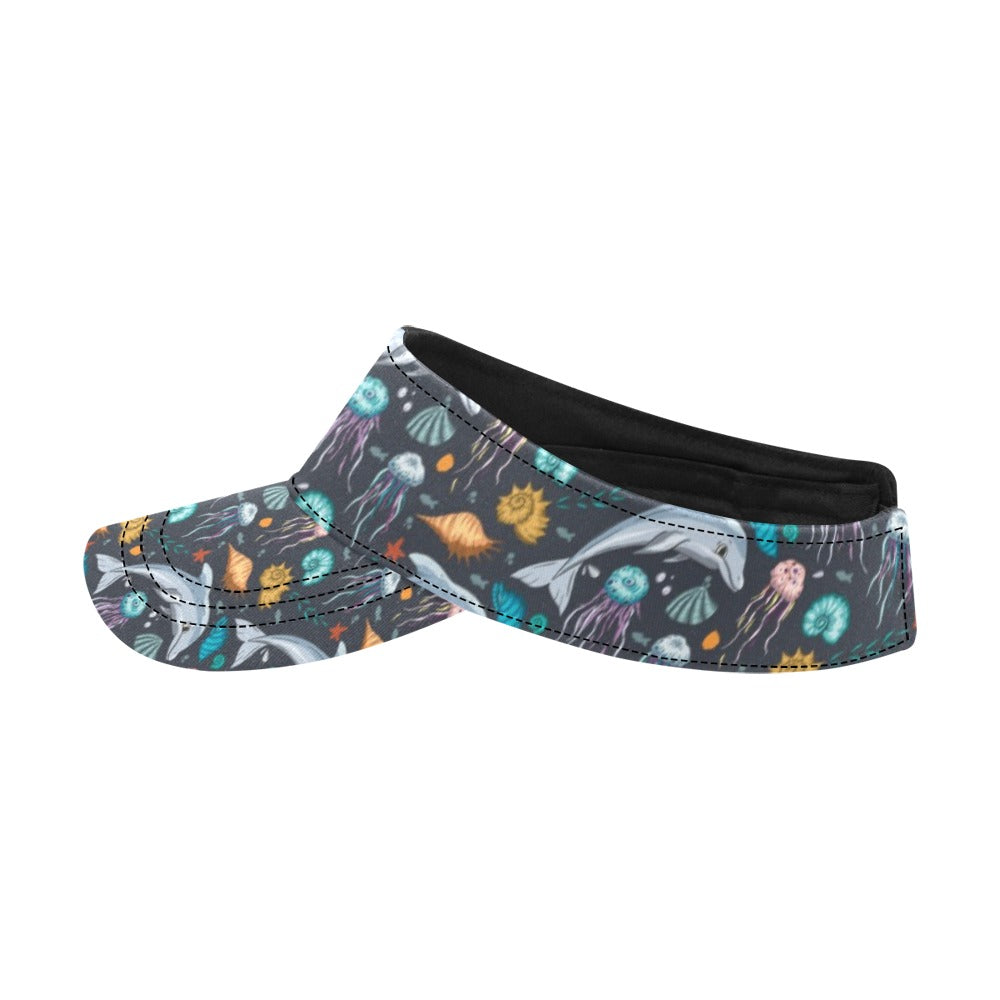 Underwater Dolphin Print Design LKS304 Unisex Sun Visor