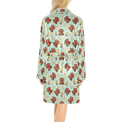 Thanksgiving Print Design LKS309 Women's Fleece Robe