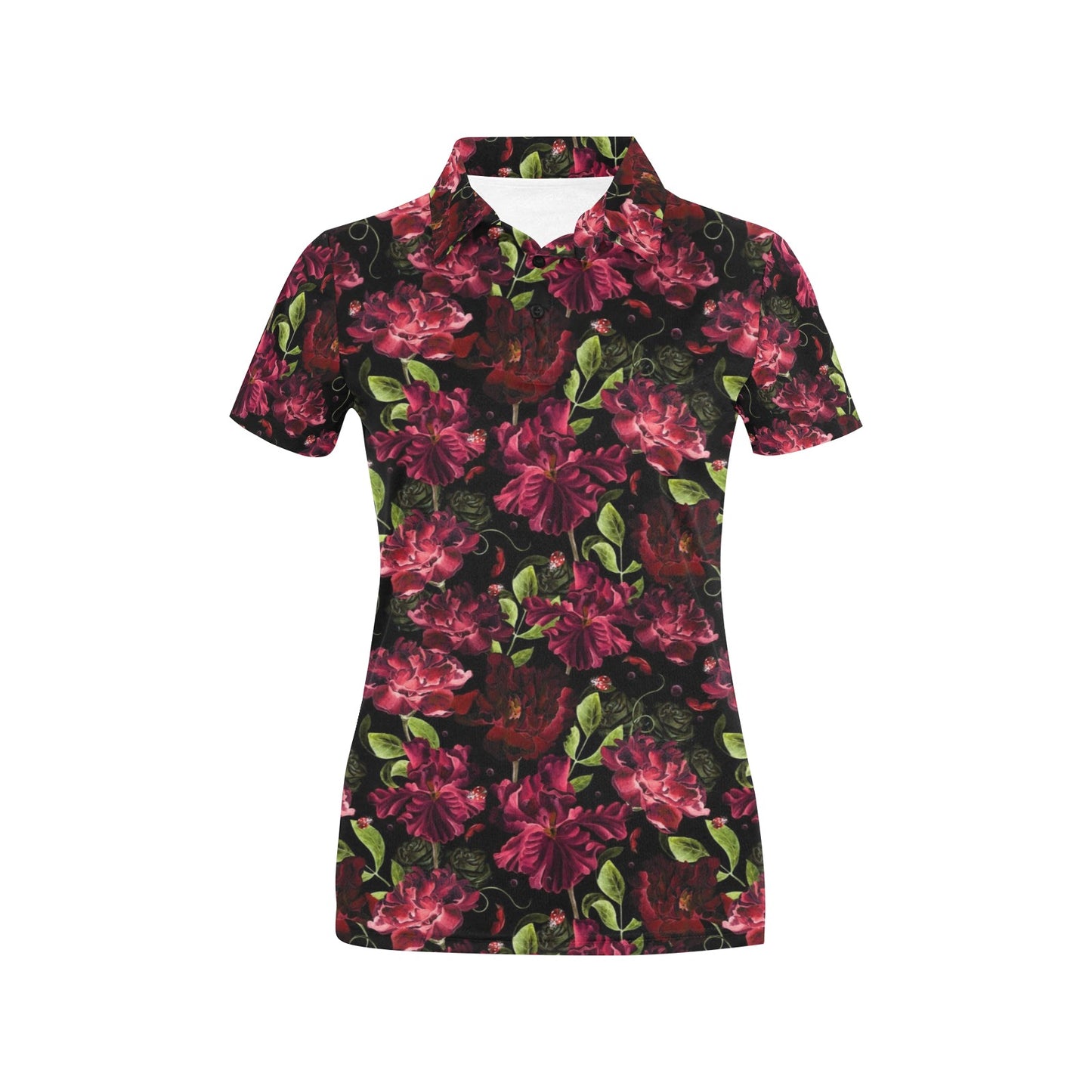Iris Pattern Print Design IR03 Women's Polo Shirt