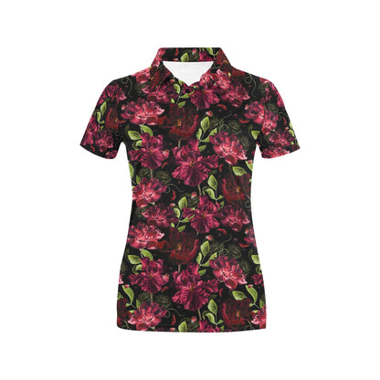 Iris Pattern Print Design IR03 Women's Polo Shirt