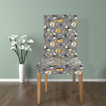 Honey Bee Print Design LKS301 Dining Chair Slipcover