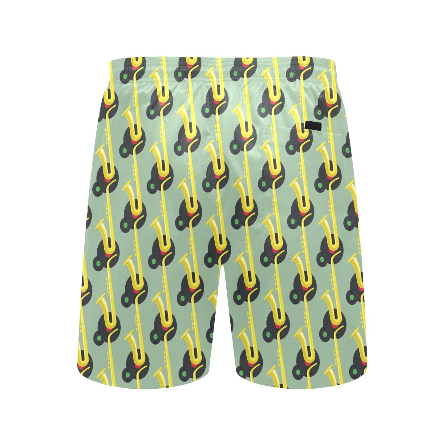 Saxophone Print Design LKS405 Men's Swim Trunks Beach Shorts