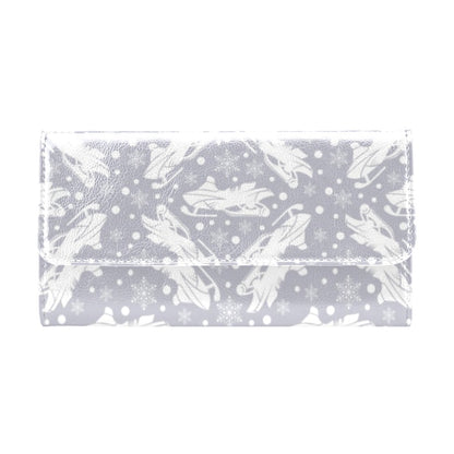 Snowmobile Print Design LKS302 Women's Trifold Wallet