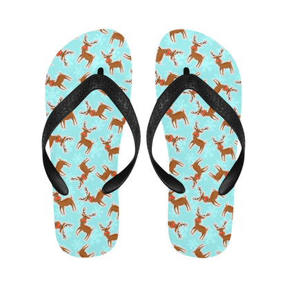 Reindeer Print Design LKS403 Flip Flops