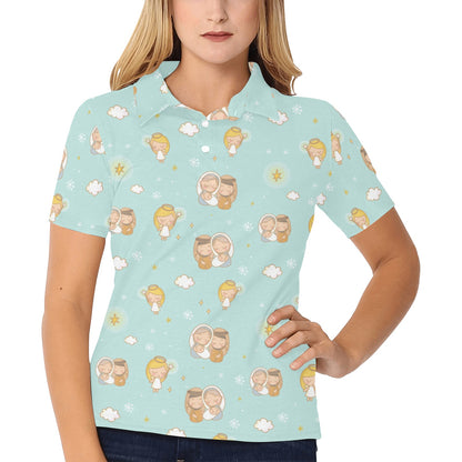 Christian Pattern Print Design 01 Women's Polo Shirt