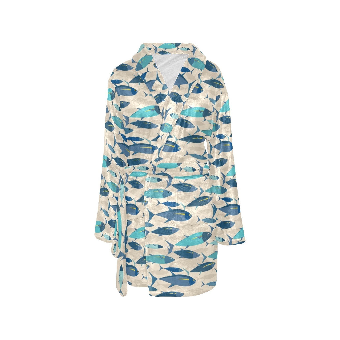Tuna Fish Print Design LKS302 Women's Fleece Robe