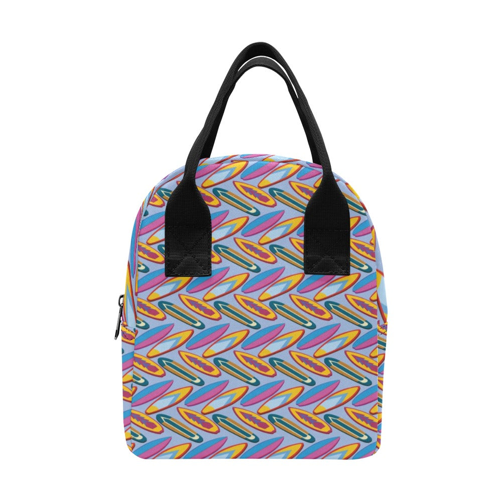 Surfboard Pattern Print Design LKS303 Insulated Lunch Bag