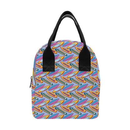 Surfboard Pattern Print Design LKS303 Insulated Lunch Bag