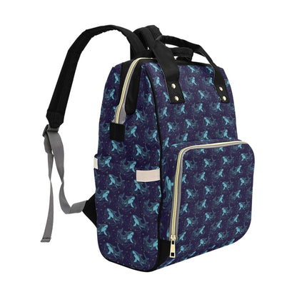 Shark Print Design LKS306 Diaper Bag Backpack
