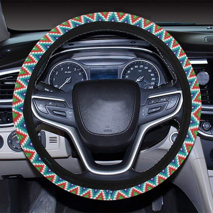 Southwest Pattern Print Design LKS302 Steering Wheel Cover with Elastic Edge