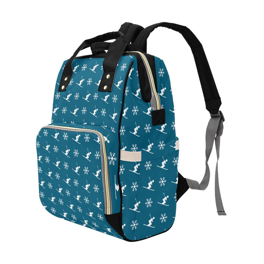 Ski Print Design LKS301 Diaper Bag Backpack