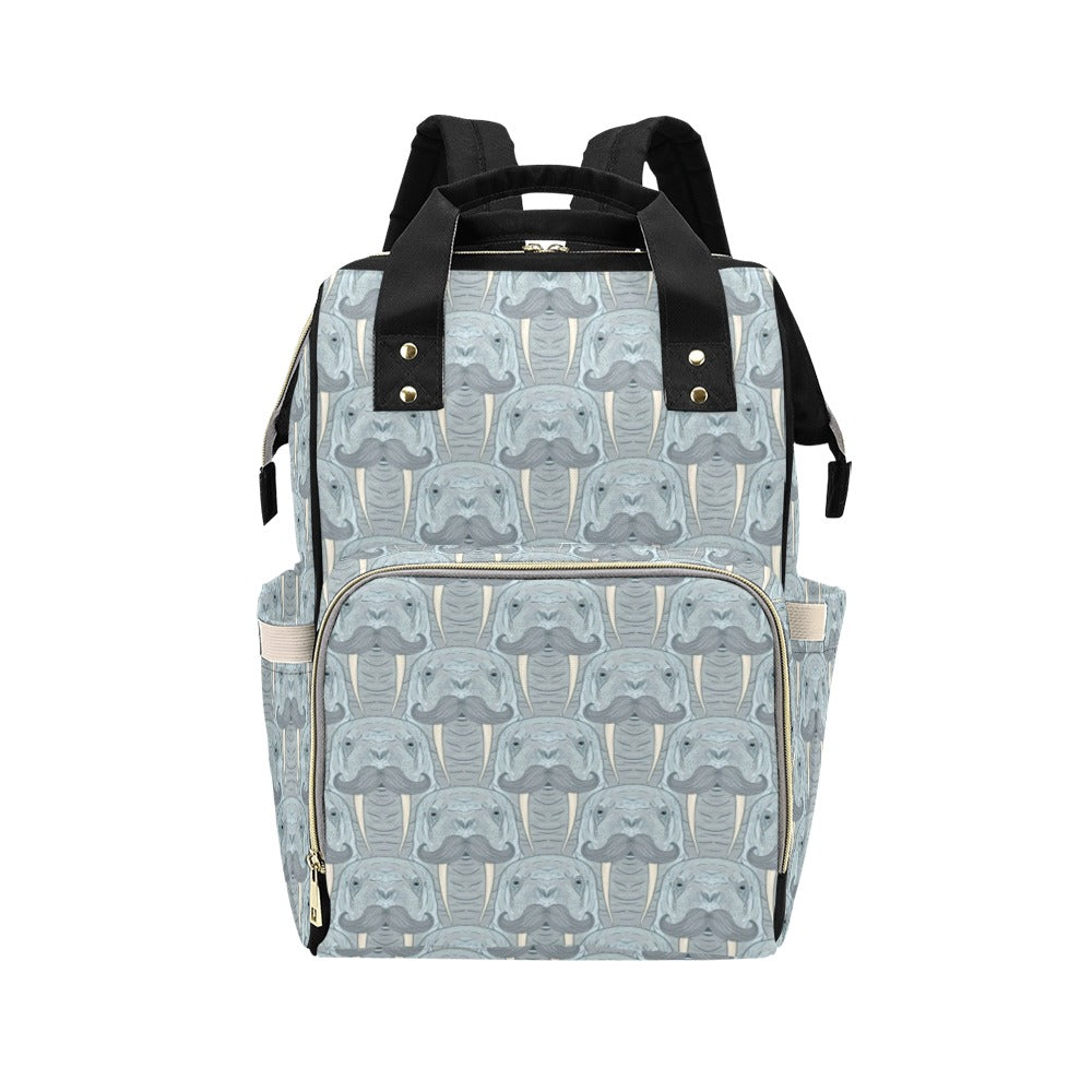 Walrus Print Design LKS402 Diaper Bag Backpack