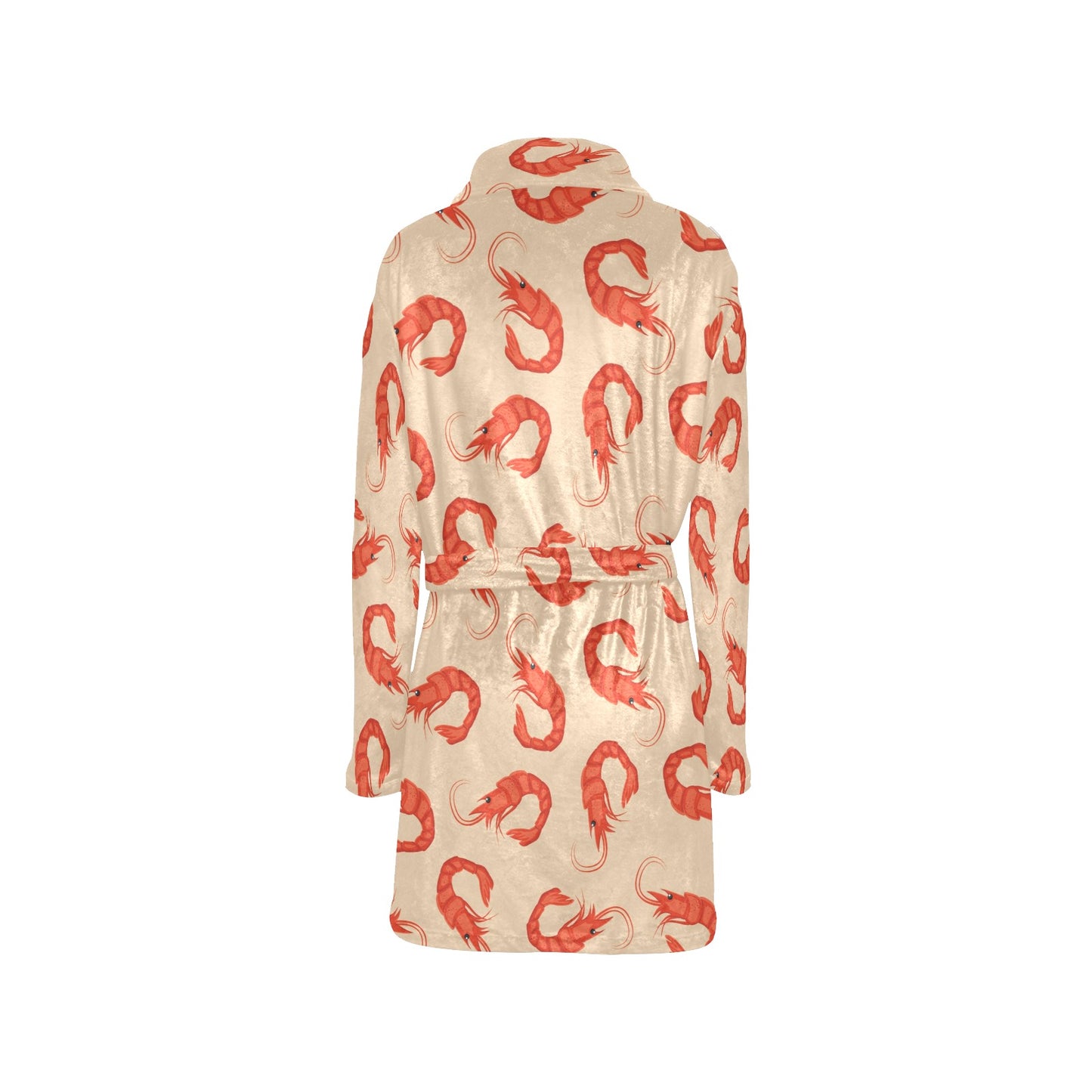 Prawn Pattern Print Design 02 Women's Fleece Robe