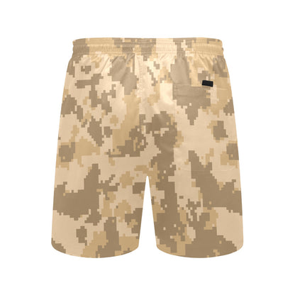 ACU Digital Desert Camouflage Men's Swim Trunks Beach Shorts