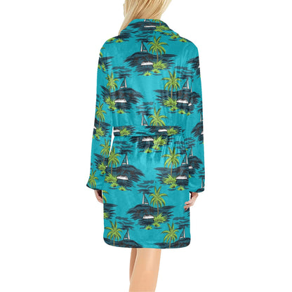 Pacific island Pattern Print Design A01 Women's Fleece Robe