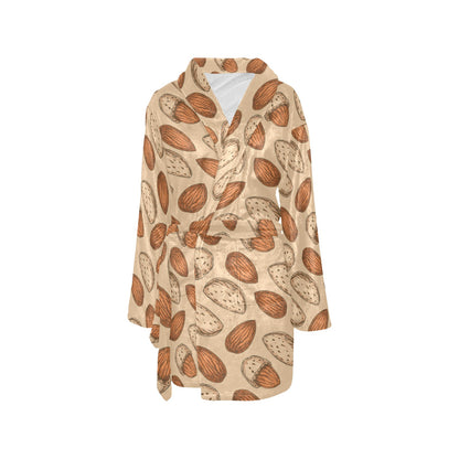 Almond Pattern Print Design 04 Women's Fleece Robe