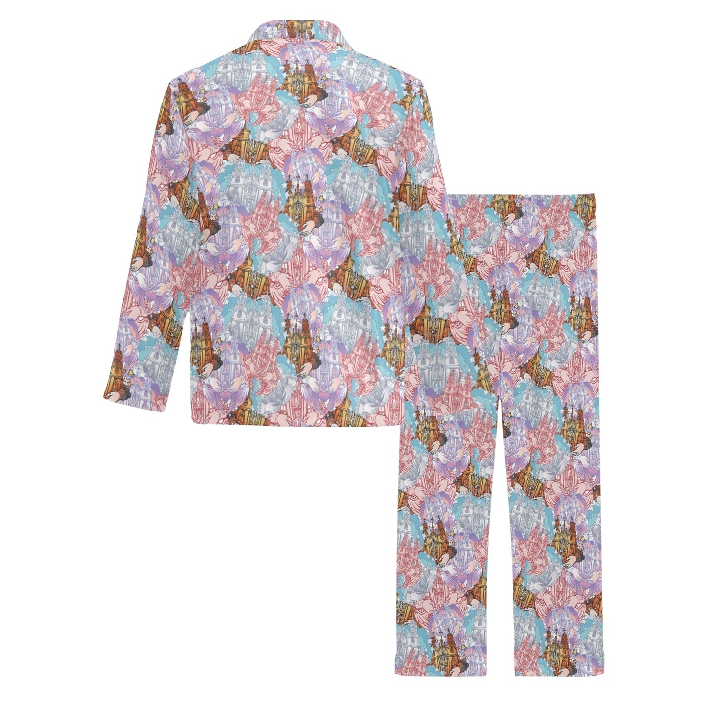 Christian Pattern Print Design 03 Men's Long Pajama Set