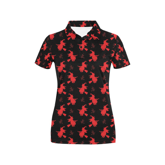 Witch Print Design LKS308 Women's Polo Shirt