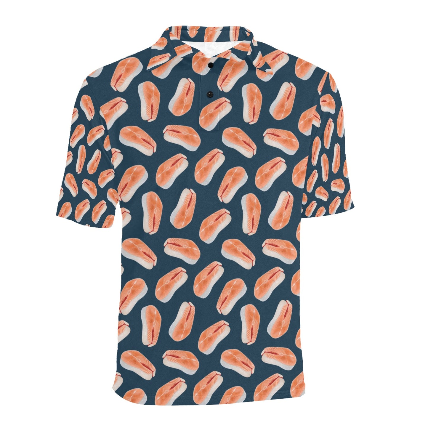 Salmon Steak Print Design LKS306 Men Polo Shirt