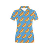 Hot Dog Pattern Print Design 02 Women's Polo Shirt