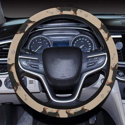 Tibetan Mastiffs Print Design LKS301 Steering Wheel Cover with Elastic Edge