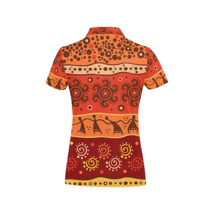 African Pattern Print Design 04 Women's Polo Shirt