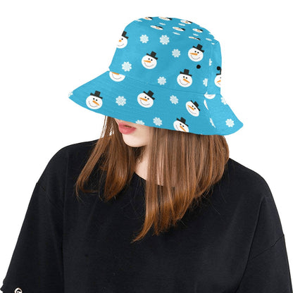 Snowman Print Design LKS303 Unisex Bucket Hat