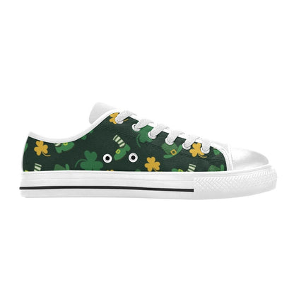St Patricks Day Print Design LKS306 Women's White Low Top Shoes