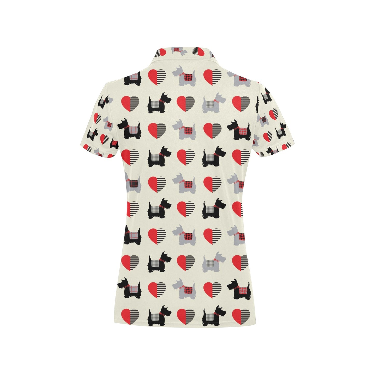 Scottish Terriers Print Design LKS3010 Women's Polo Shirt