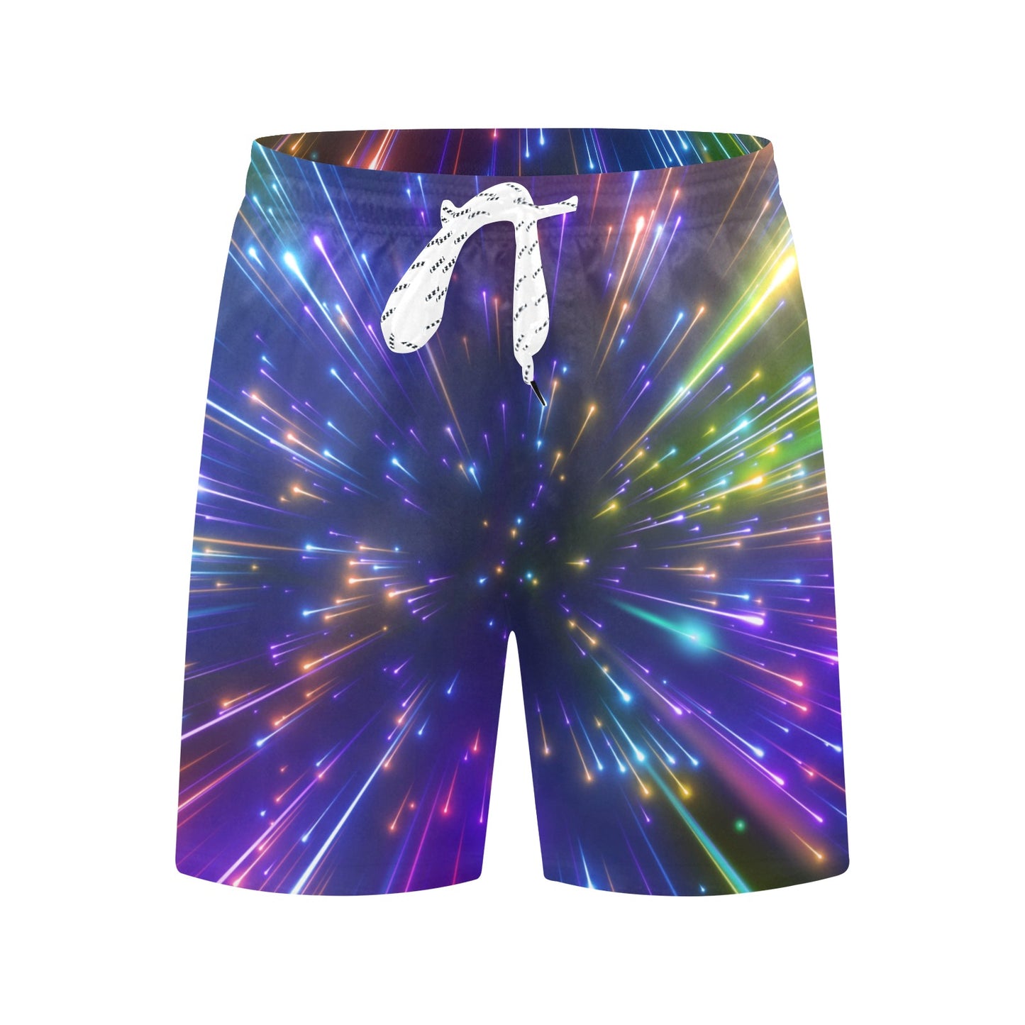Celestial Rainbow Speed Light Men's Swim Trunks Beach Shorts