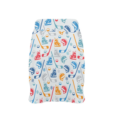 Hockey Equipment Print Design LKS301 17" Golf & Pickleball Skort with Pockets