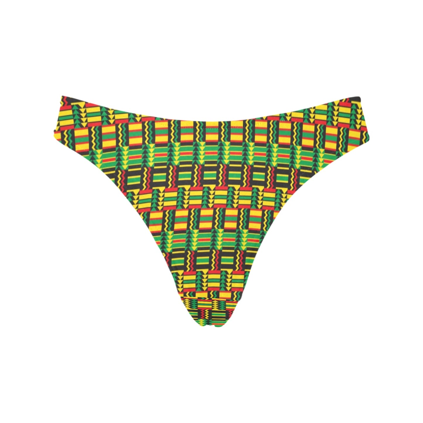 African Zip Zag Print Pattern Women's Thongs