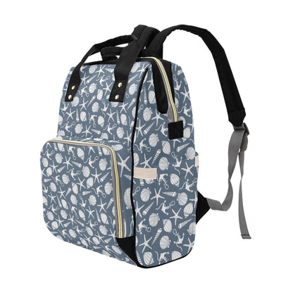 Seashell Print Design LKS306 Diaper Bag Backpack