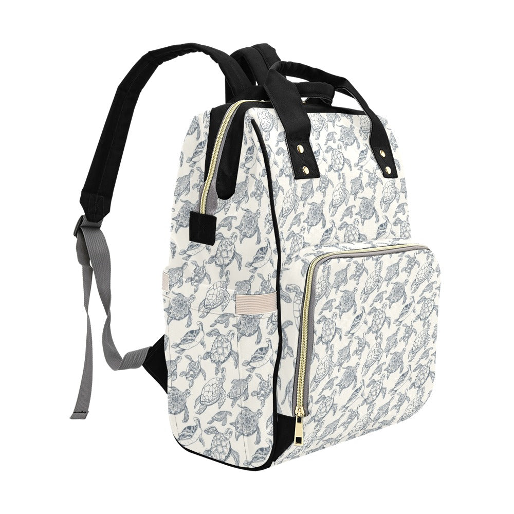 Sea Turtle Print Design LKS304 Diaper Bag Backpack