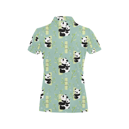 Panda Pattern Print Design A03 Women's Polo Shirt