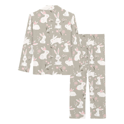 Rabbit Pattern Print Design RB03 Women's Long Pajama Set