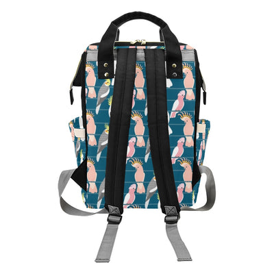 Cockatoo Print Design LKS401 Diaper Bag Backpack