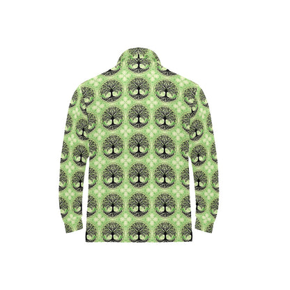 Celtic Pattern Print Design 010 Long Sleeve Polo Shirt For Men's