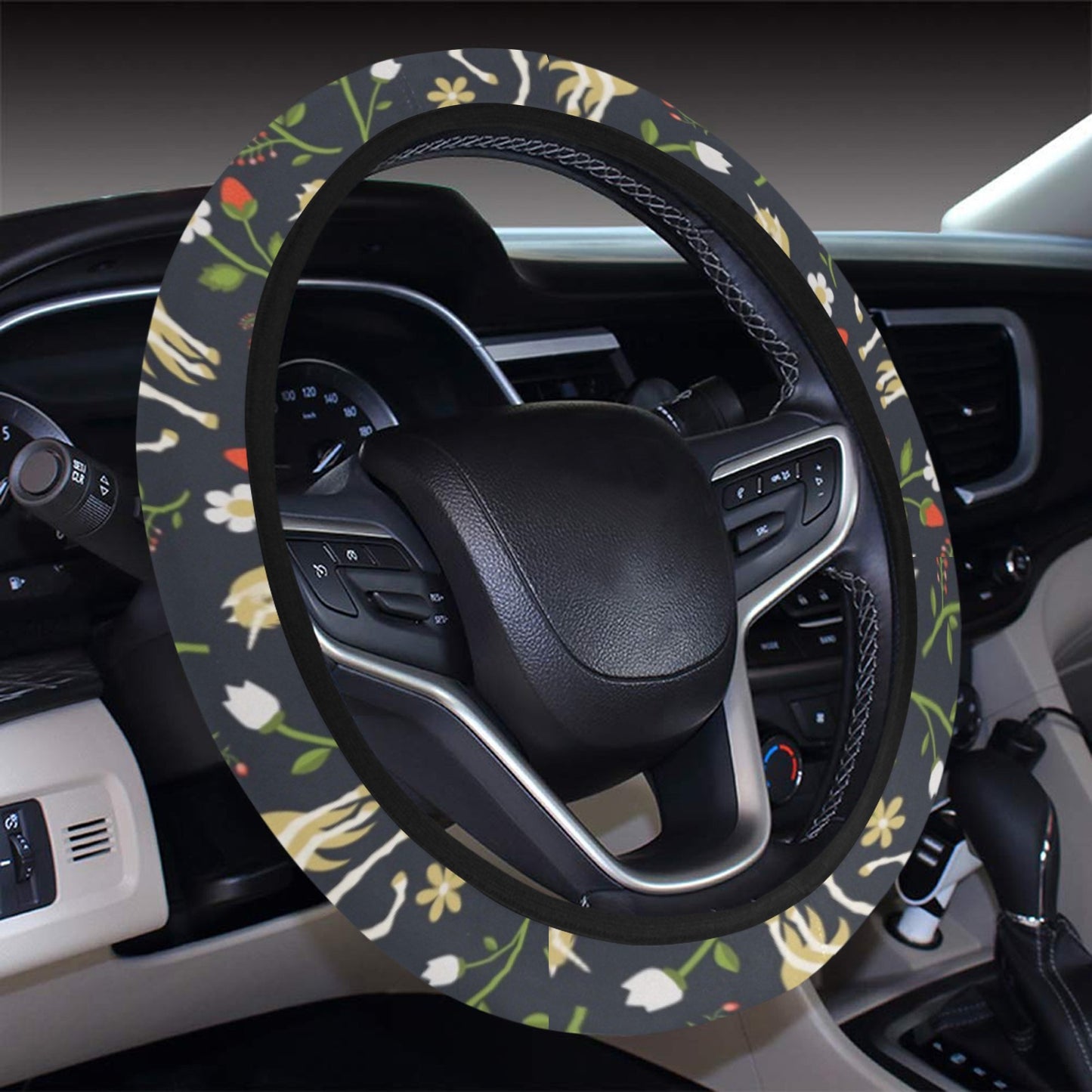 Unicorn Print Design LKS301 Steering Wheel Cover with Elastic Edge