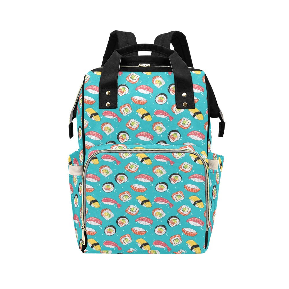 Sushi Print Design LKS305 Diaper Bag Backpack
