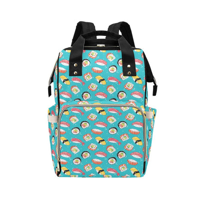 Sushi Print Design LKS305 Diaper Bag Backpack