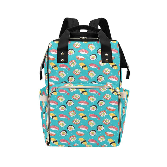 Sushi Print Design LKS305 Diaper Bag Backpack