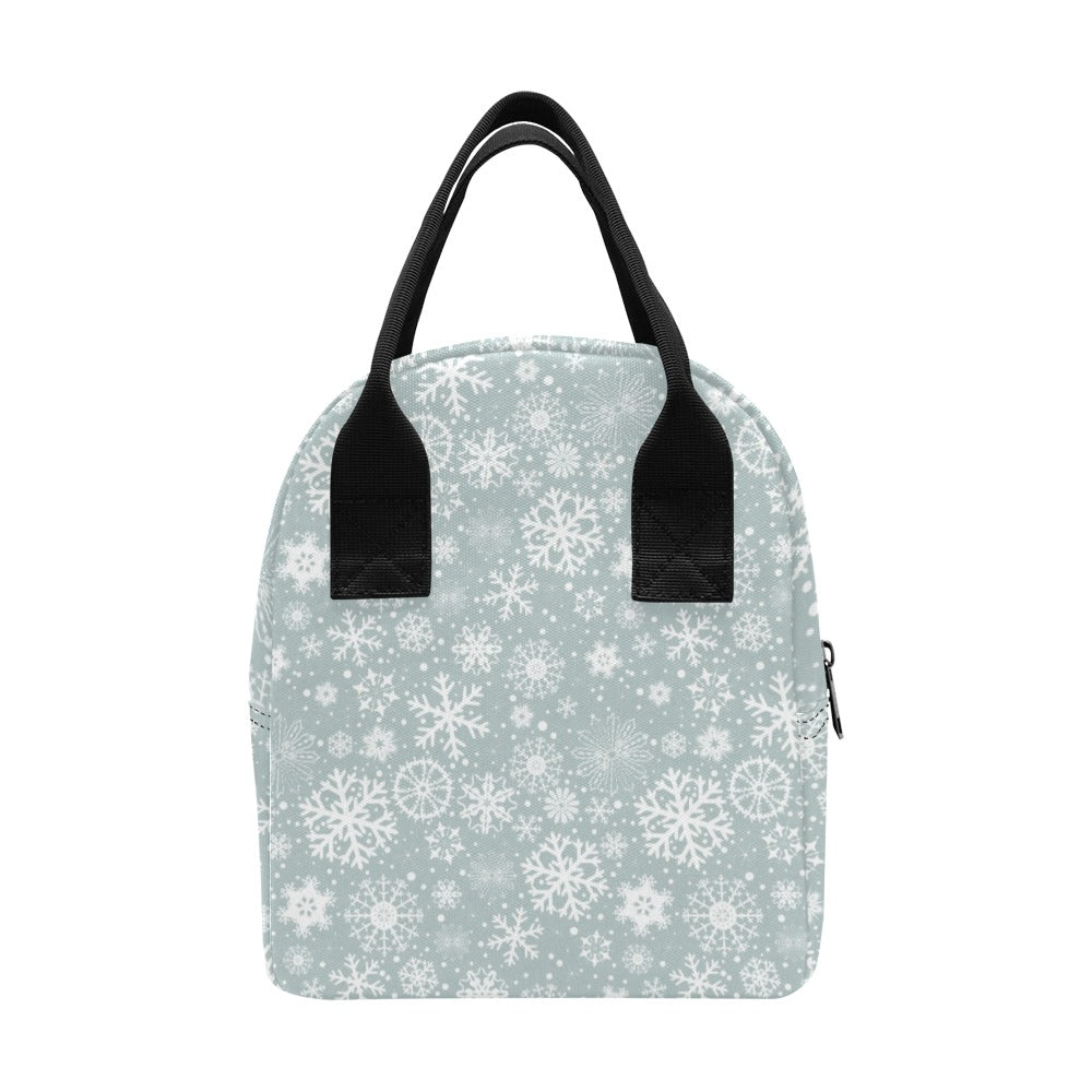 Snowflake Print Design LKS303 Insulated Lunch Bag