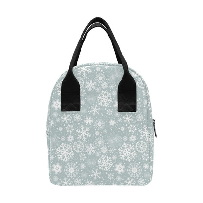 Snowflake Print Design LKS303 Insulated Lunch Bag