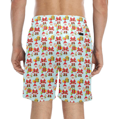 Santa Christmas Themed Print Design LKS303 Men's Swim Trunks Beach Shorts