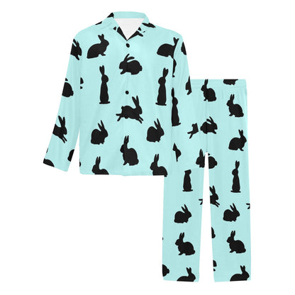 Rabbit Pattern Print Design RB010 Men's Long Pajama Set